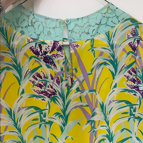 Kate Spade Floral Silk Blouse 2 XS - Picture 2 of 3